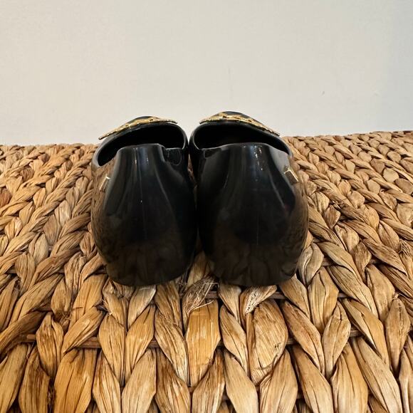 Mini Melissa Ultra Girl Star Flats sz 2 Girl's Black Flats Gold Star - Picture 6 of 6